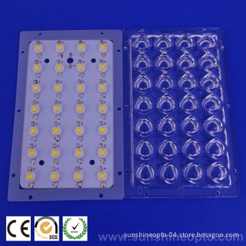 Street Lens 4*7 for LED Street Light with Gasket & Aluminium PCB